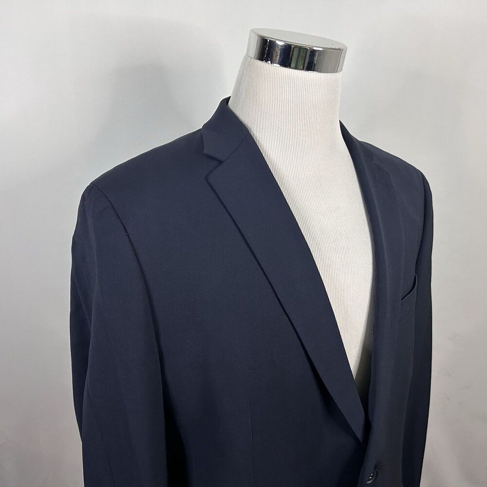 Banana Republic 44R Tailored Fit Sport Coat Cerruti Wool Navy Blue Two Button
